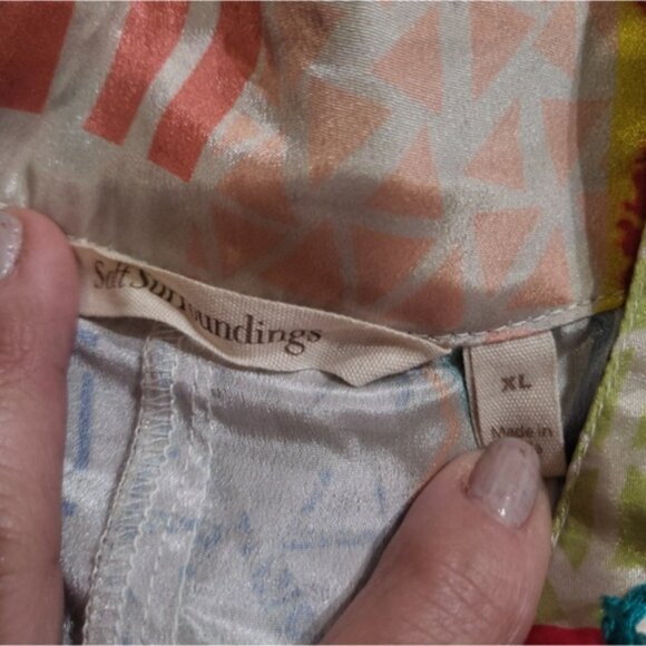 Soft Surroundings Summerfest Colorful Boho Patchwork - Style Dress Size XL - Picture 3 of 8